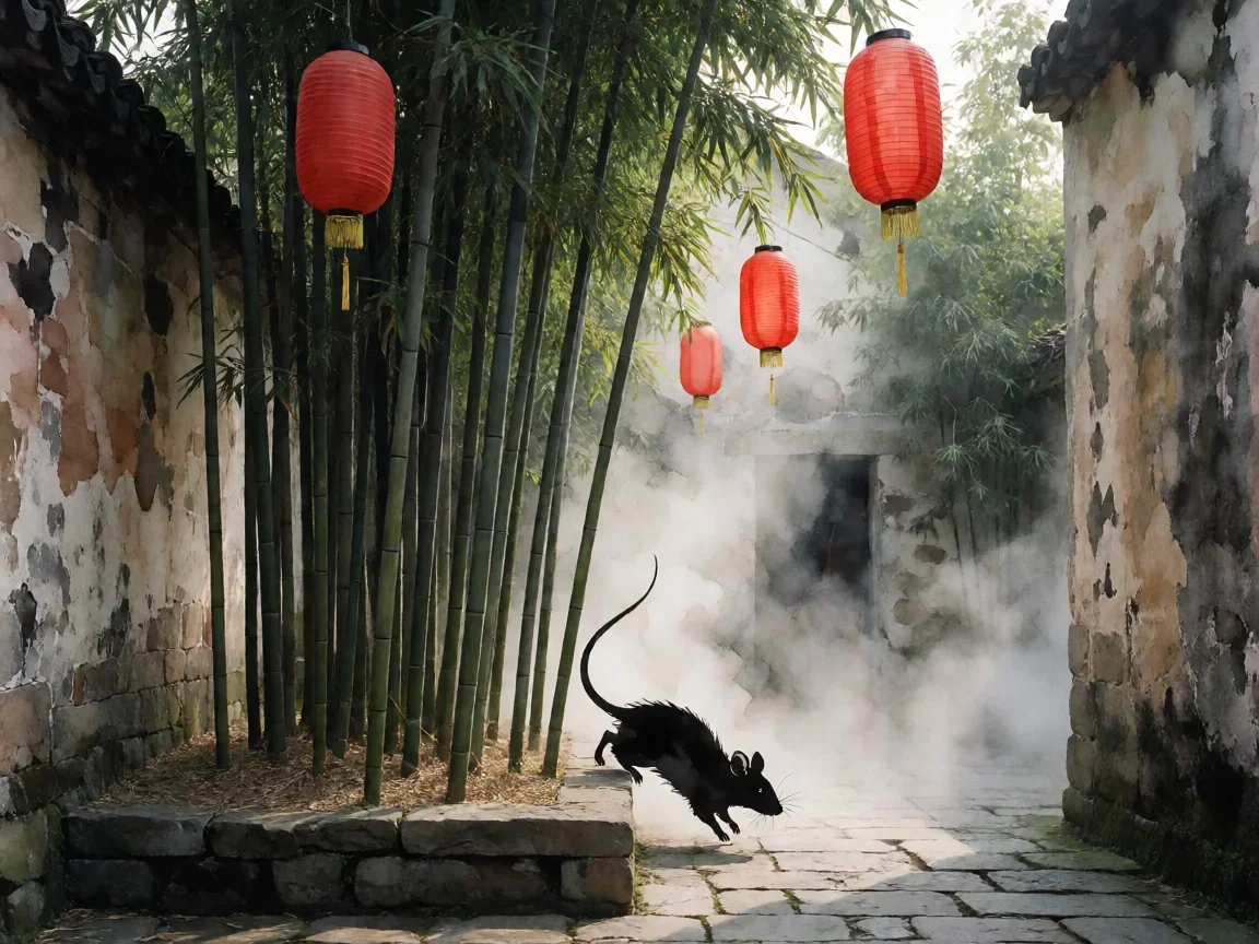 剑灵藏宝鼠,竹林剑影下的修道剪影