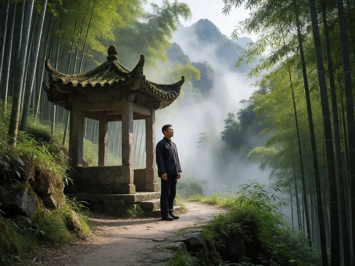 御龙在天qt没有声音,竹林剑影下的修道剪影