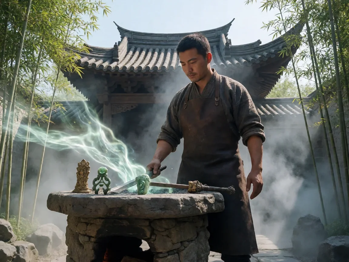 逆水寒老兵服特技打造介绍,天玑台锻造剪影