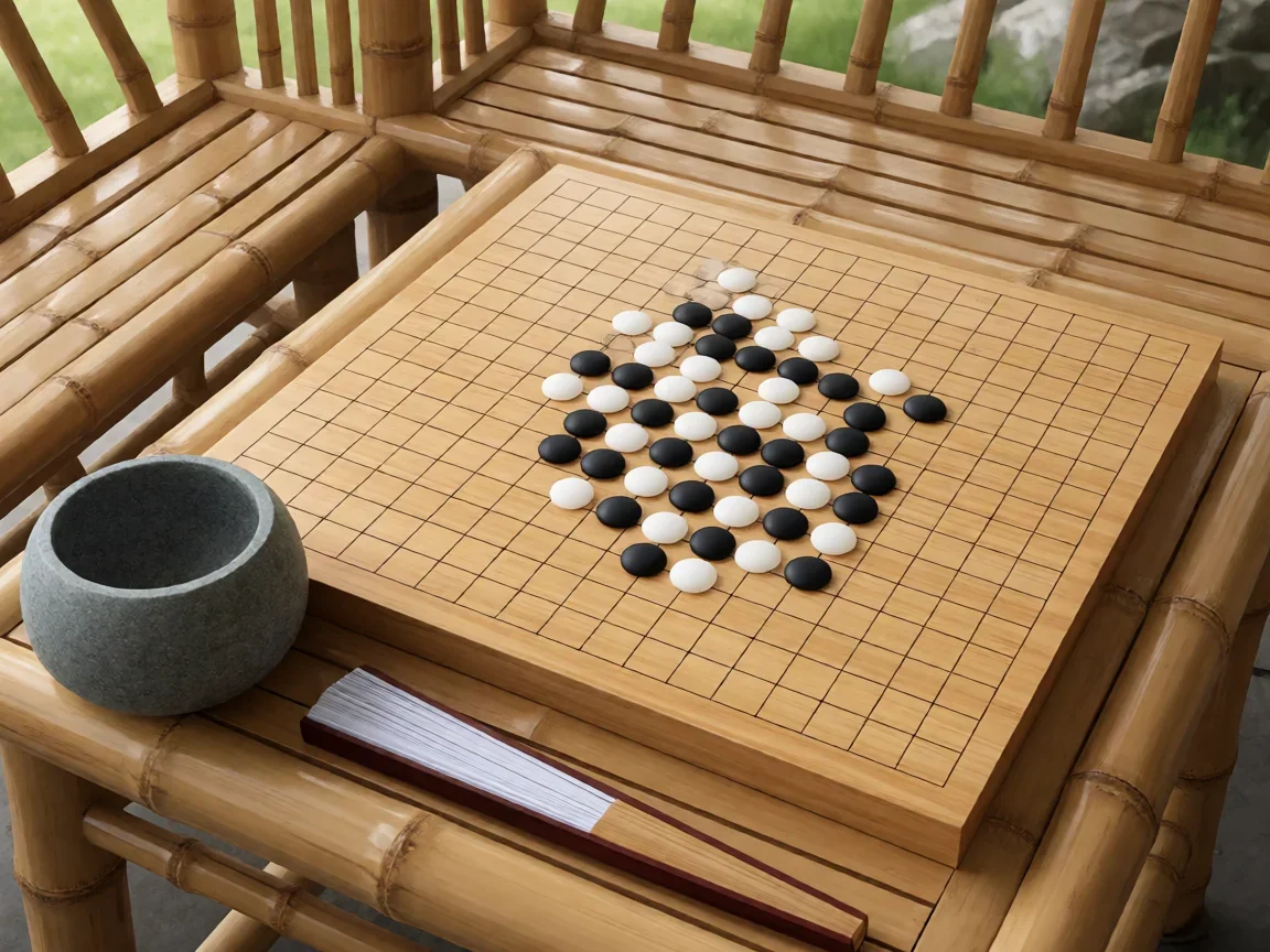 围棋小飞，日字落子的棋形示意