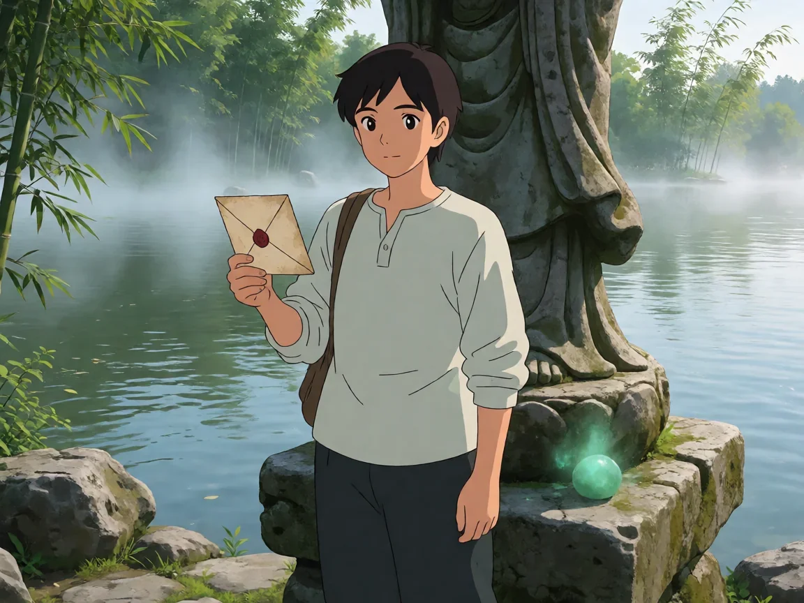 燕云十六书信指引的湖畔雕像谜题