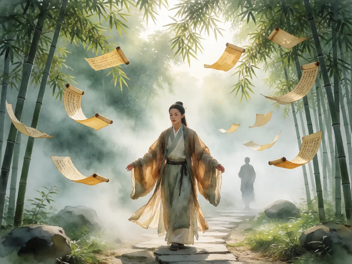倩女幽魂经验书叫什么,竹林飘卷的修仙晨景