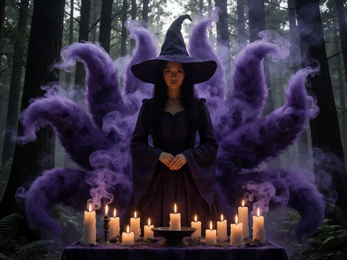 LOL魔女狐狸皮肤效果预览暗紫女巫剪影