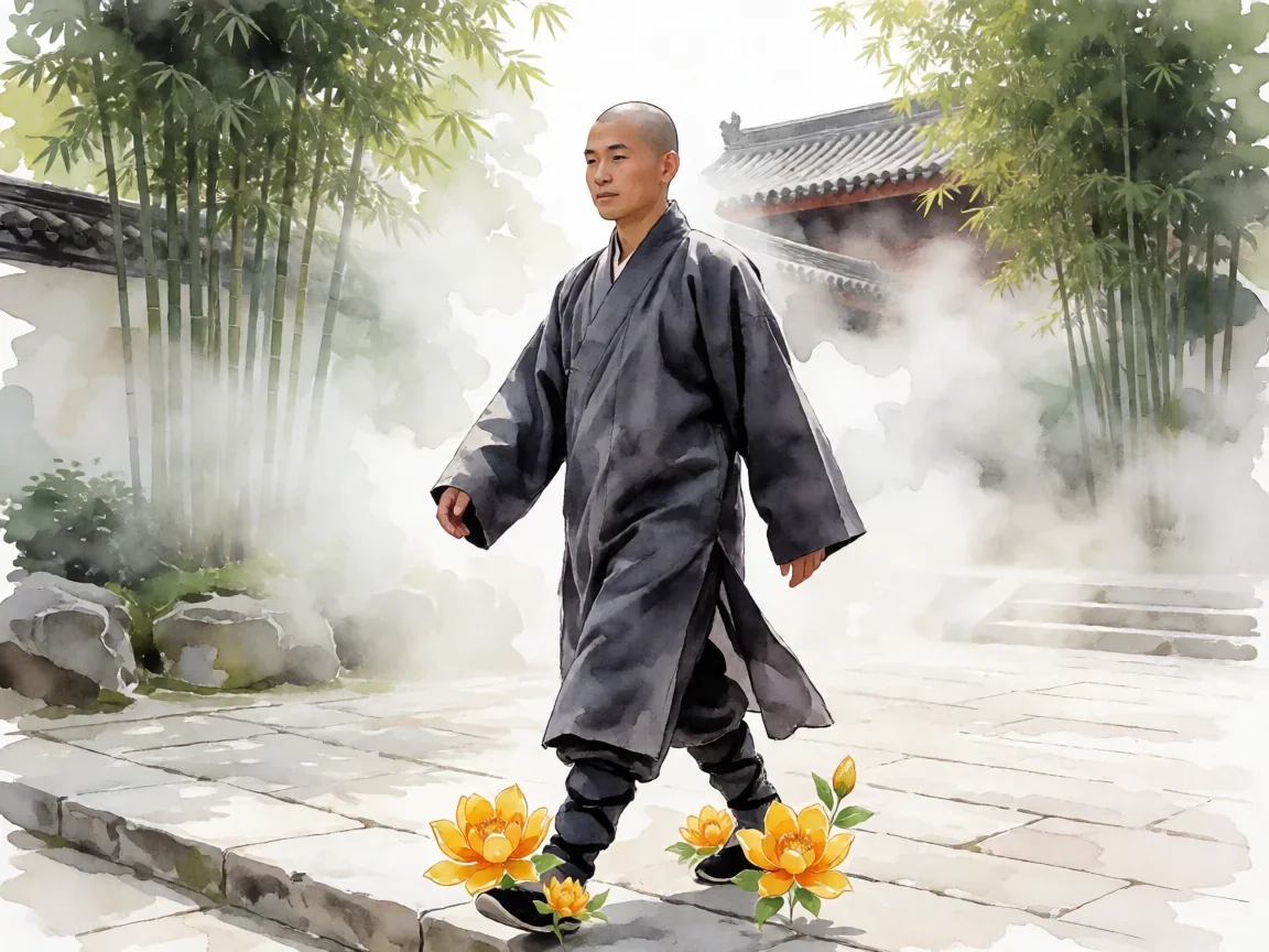 剑网3少林妙法昙华特效脚印介绍金色昙花足迹