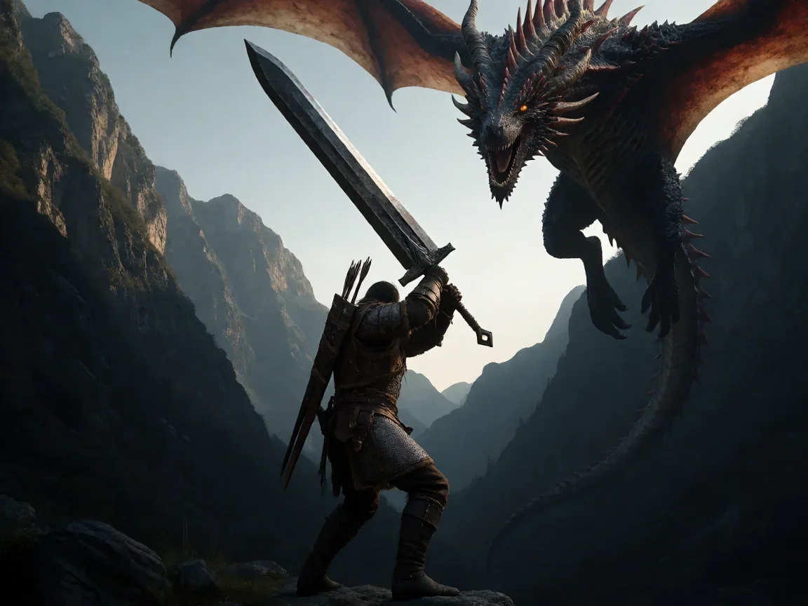 怪物猎人2g村关键任务,猎人挥剑面对雷鸟的剪影