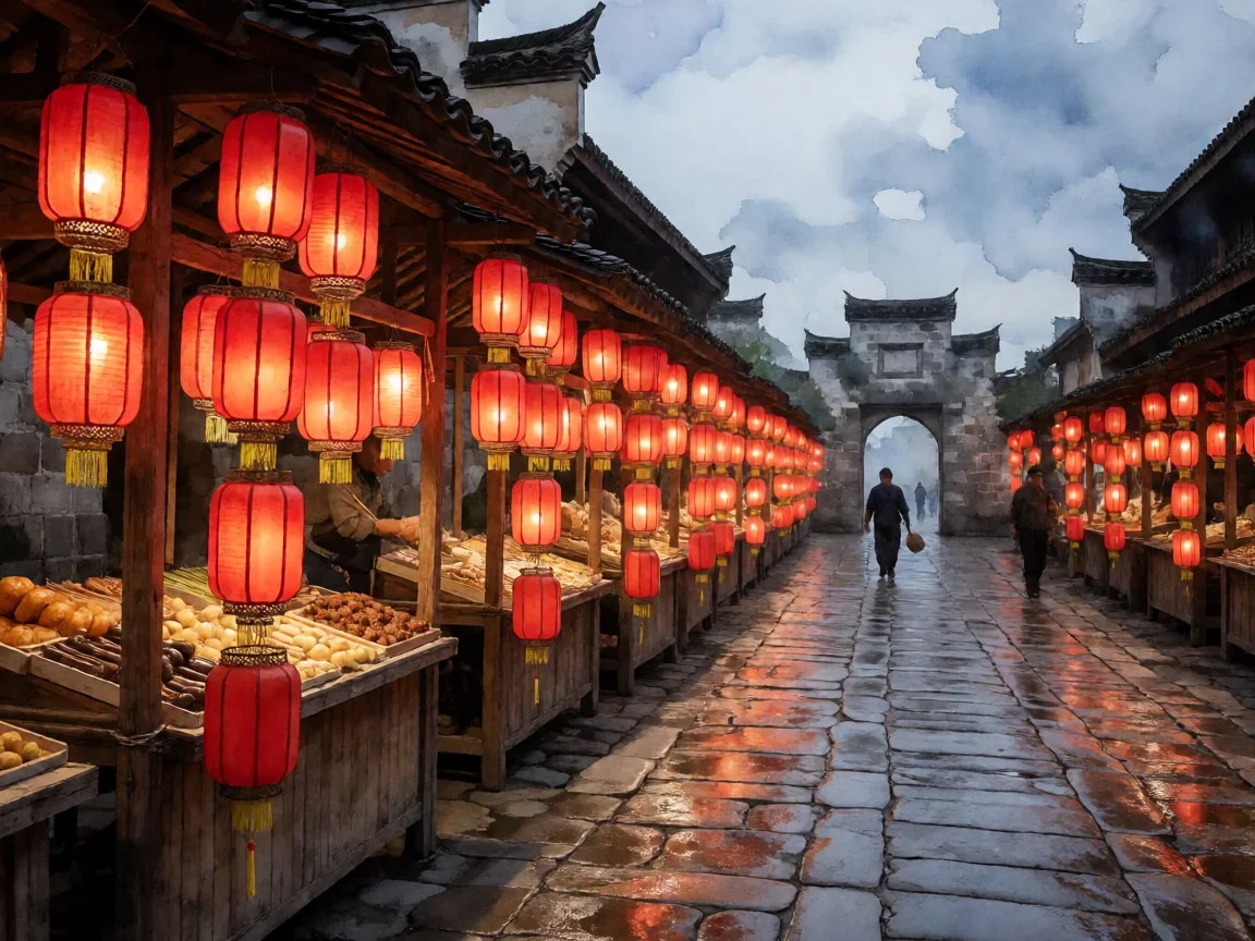 梦幻西游元宵灯谜线索,长街灯笼摊位的剪影