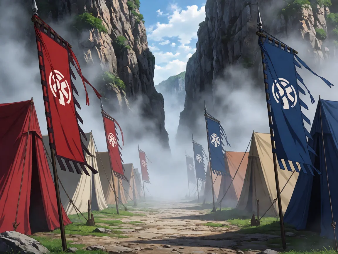 梦三国虎牢关隐藏任务,两军对峙的山隘远景