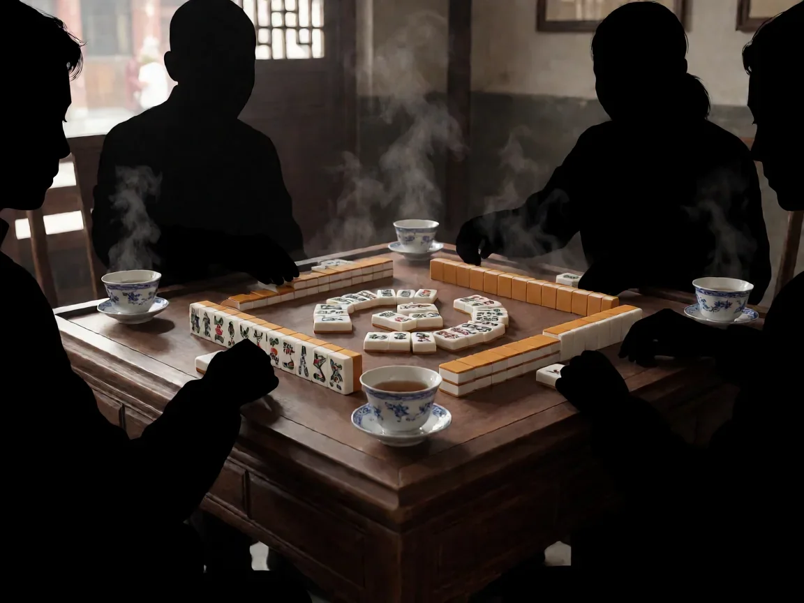麻将小鸟是一条吗,茶楼牌桌上的条子牌特写