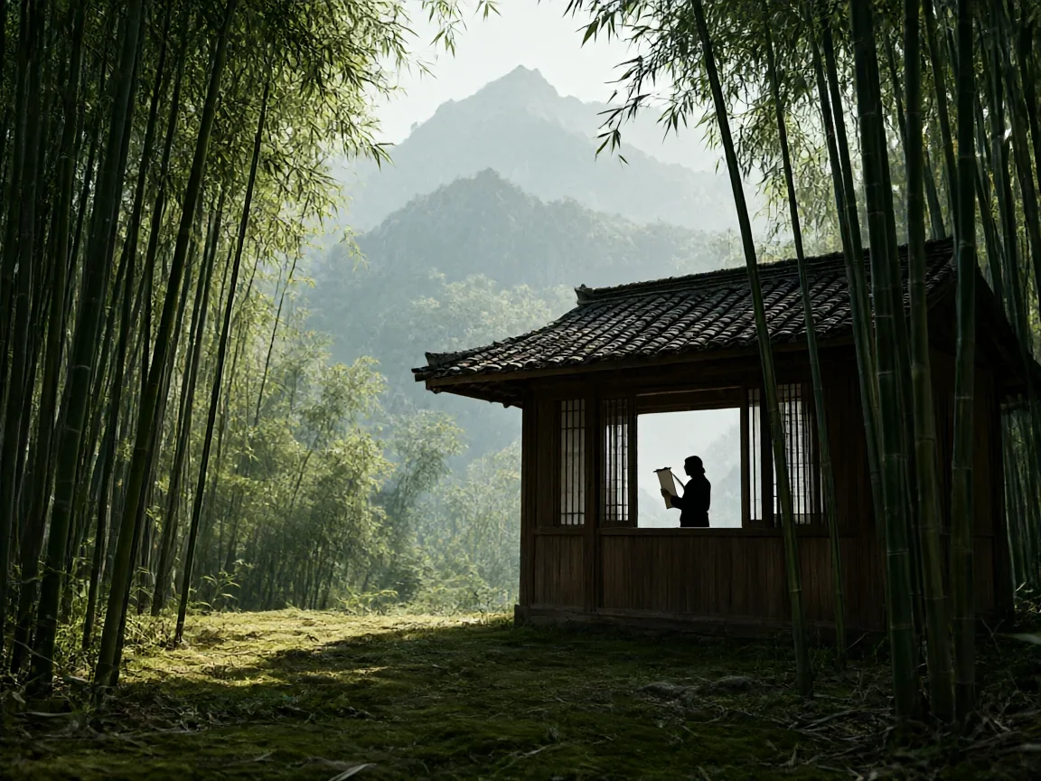 射雕绣像技能怎么学习，竹林远山构图