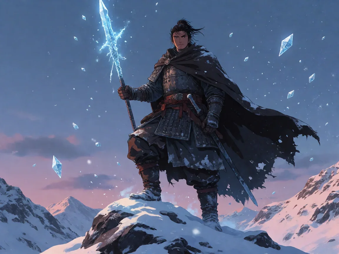冰结师带什么武器好,雪山之巅的战士剪影