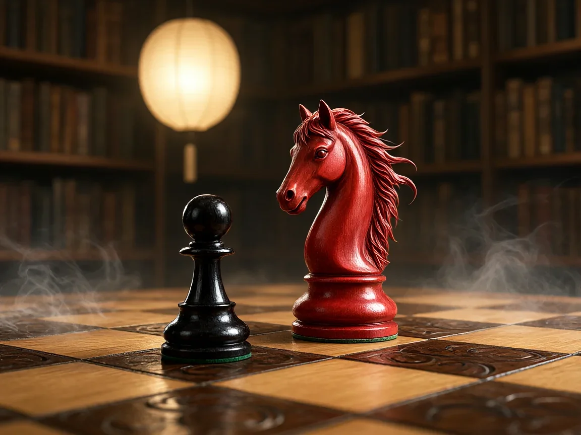 象棋入门教学,马腿被黑子挡住的瞬间